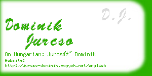 dominik jurcso business card